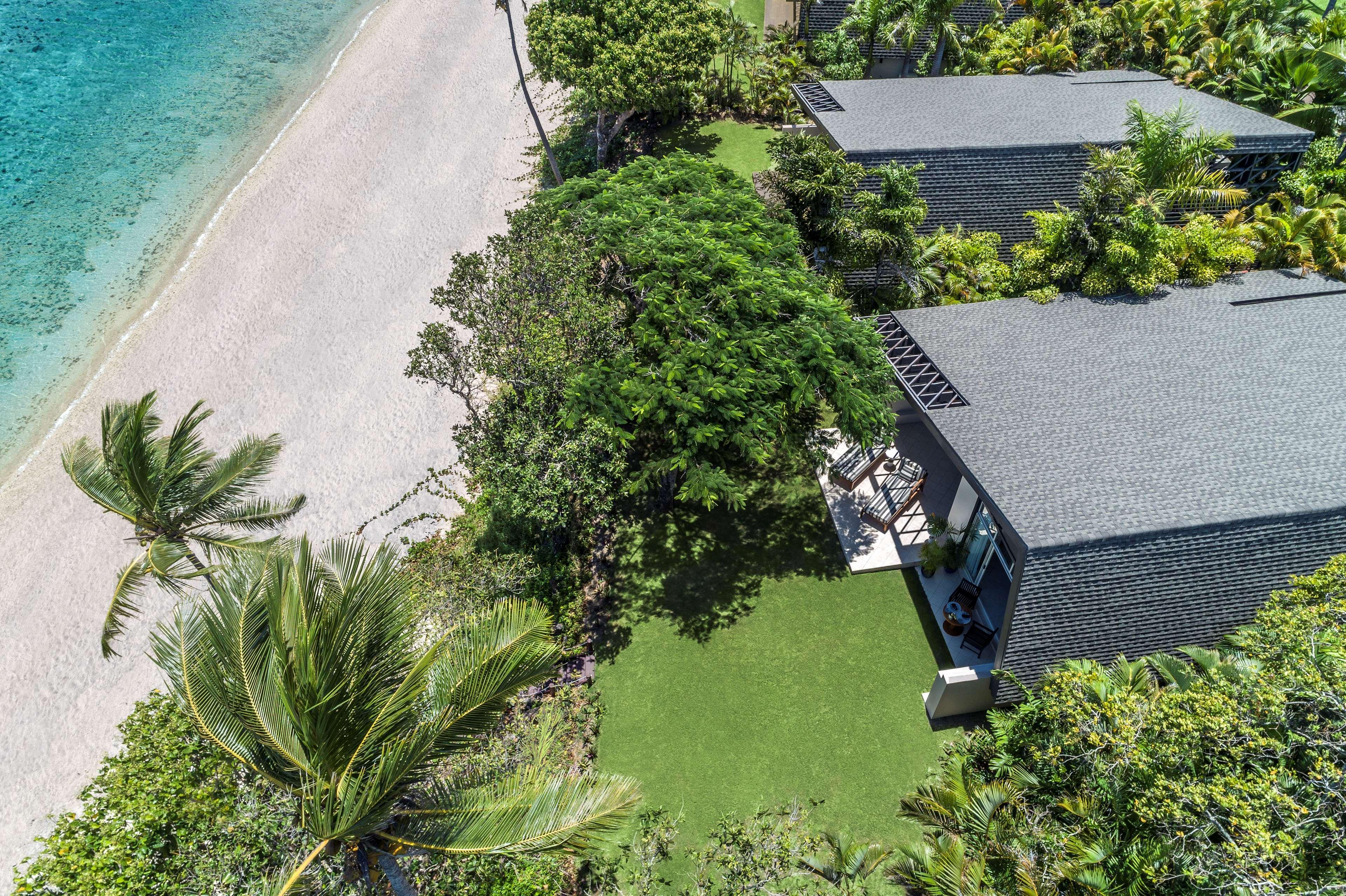 בואה Shangri-La Yanuca Island, Fiji מראה חיצוני תמונה Aerial view of the villas
