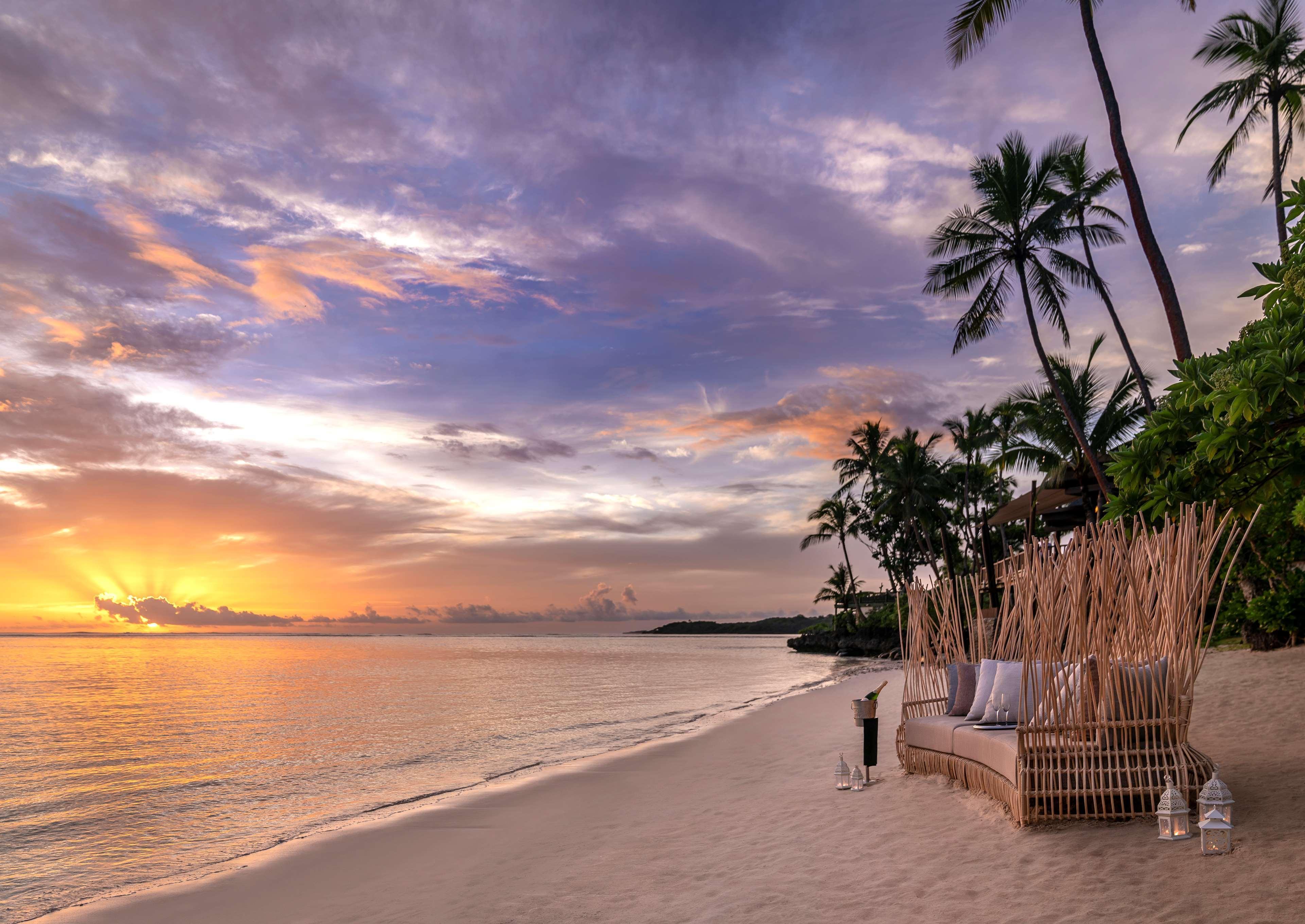 בואה Shangri-La Yanuca Island, Fiji מראה חיצוני תמונה Sunset at the beach
